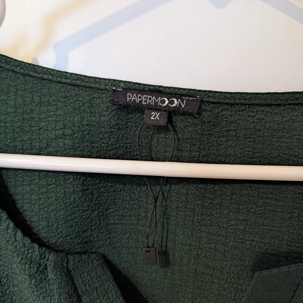 Dark Green Women's Top - Picture 2 of 4